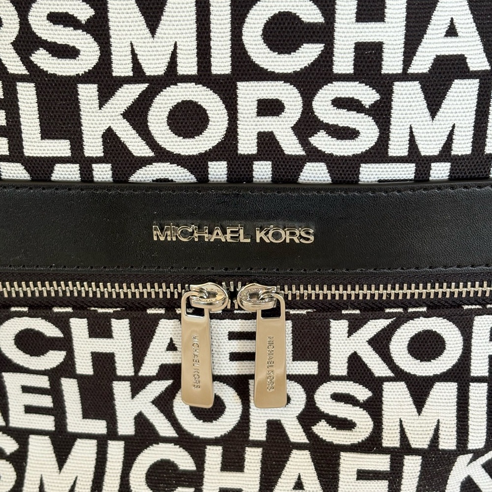 Michael Kors Monogram Black and White Men's Backpack - Picture 6 of 11